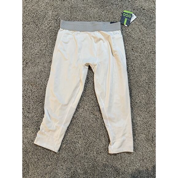DSG Men’s 3/4 Compression Pants, White Size Medium NEW with Tags - Picture 1 of 6